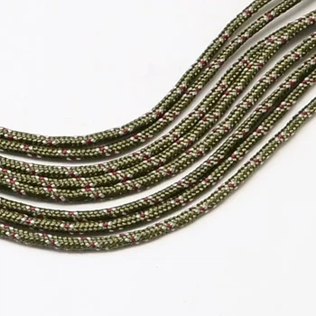 Шнур Paracord для плетіння 2мм 5м смугастий темно-оливковий №2 (79609944)