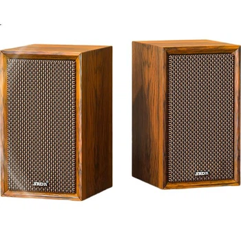 Bluetooth-колонка Saida V-123, активна для настільного комп'ютера, дерев'яна, сабвуфер, USB, для ноутбука, мультимедійних ігор, для вітальні, 2.0, підсилювача