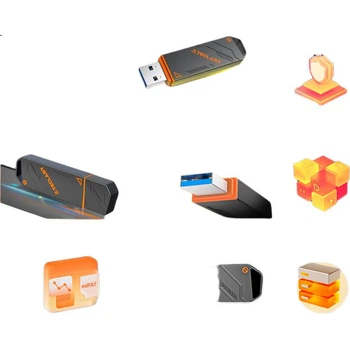 Твердотільний USB-флеш-накопичувач TECLAST 256 ГБ, високошвидкісний USB 3.2, швидкість читання 520 МБ/с, велика ємність для офісного використання, портативний жорсткий диск для автомобільного комп'ютера, металевий USB-накопичувач для системного сховища