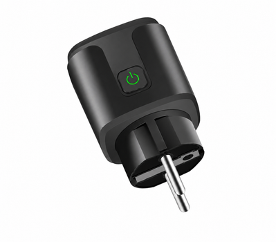 Смарт розетка Tuya Smart Life WiFi 20A 4400W Black / Вайфай смарт розетка з підключенням до телефону / Лічильник електроенергії