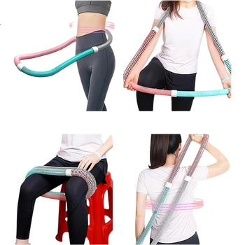 М'яке пружинне обруче Duweike Hula Hoop зважене доросле кільце для формування фігури для дітей початкової школи фітнес-вправи 3 Jin з безкоштовним поясом для підтримки талії
