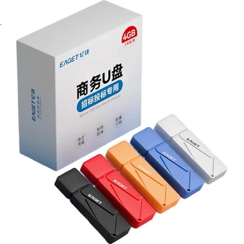 Флеш-накопичувач EAGET 32 ГБ USB 2.0 для торгів та тендерів, портативний міні-накопичувач для налаштування компанії, офісу, автомобіля, комп'ютера та тендерної документації, 5 штук/коробка F9