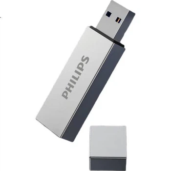 Флеш-накопичувач PHILIPS 64 ГБ USB 3.2, 11UA-M металевий USB-накопичувач великої ємності, швидкість читання 150 МБ/с, високошвидкісний накопичувач для розширення комп'ютера, флеш-накопичувач для бізнесу, офісу та навчання