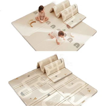 Килимок для повзання Beiyi Baby XPE складаний, 150×180×2.5 см, райдужний