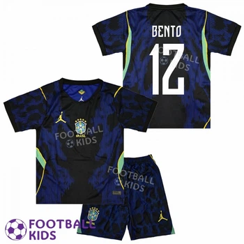 Футбольная форма для детей BENTO 12 сборной Бразилии 2026 Away Brazil FIFA World Cup 145-155 см (set4752-137247-4)