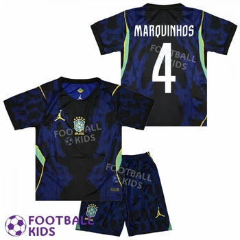 Футбольная форма для детей MARQUINHOS 4 сборной Бразилии 2026 Away Brazil FIFA World Cup 125-135 см (set4752-137242-4)