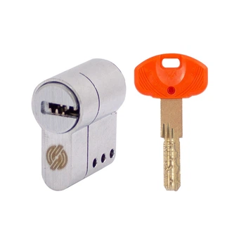 Securemme 3600UCS27XX115 Пів тіла циліндра 5 ключів + 1 монтажний ключ матовий хром 2372
