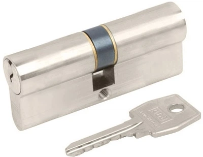 Циліндр дверний AGB C603163030 70 mm, англійська ключ, нікель матовий 2423