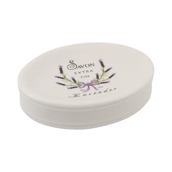Мильниця "Trento Savon", біла з малюнком 8458