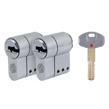 Комплект пів тіла циліндра Securemme 351BUCS2727115 K50, 5 ключів + 1 монтажний ключ, хром матовий 2487
