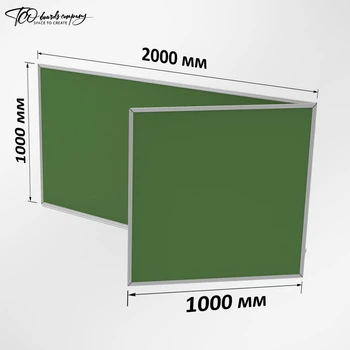 Магнітна крейдяна дошка ТСО зелена 3-поверхнева 100×300 см