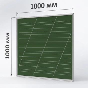 Магнітна крейдяна дошка ТСО зелена100×100 см, в косу лінію