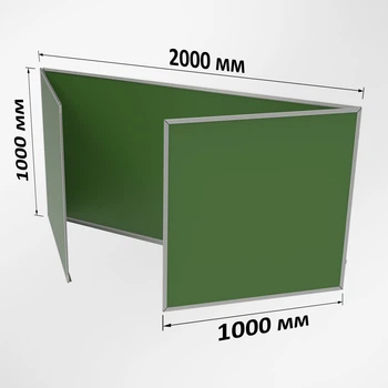 Магнітна крейдяна дошка ТСО зелена 5-поверхнева 100×400 см
