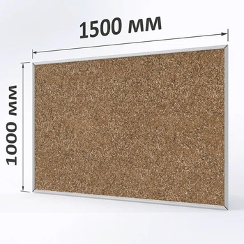 Коркова дошка ТСО для об`яв і нотаток 100×150 см