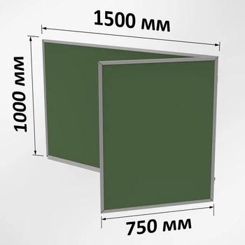 Магнітна крейдяна дошка ТСО зелена 3-поверхнева 100×225 см