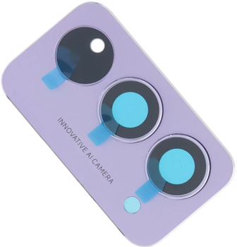 Стекло камеры Xiaomi Redmi 15 4G с рамкой фиолетового цвета Sandy Purple High Copy