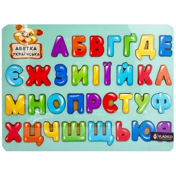 Деревянный Пазл-вкладыш "азбука-зеленая" 3240-04-004, 29х39 См (395031)