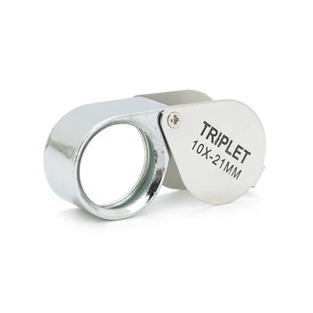 Лупа Voltronic ручная TRIPLET 10X-21mm, складная (брелок), металл-стекло, пластиковая коробка. 60*24*18mm. (1152/TR10X-21) (346107)