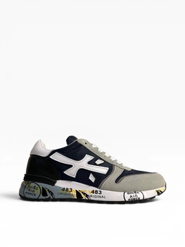 Мужские кроссовки повседневные Premiata Mick Grey Blue 42 (26,5 см) Серый