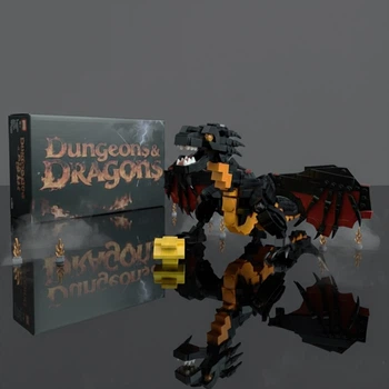 Конструктор Dungeons & Dragons Obsidian Dragon Обсидиановый дракон Разноцветный (28924)
