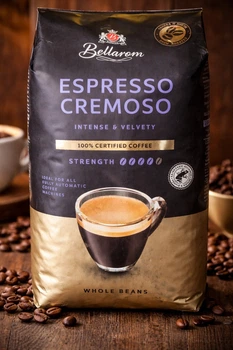 Кава в зернах Bellarom Espresso Cremoso Intense&Velvety Інтенсивна і оксамитова 100 арабіка 1кг