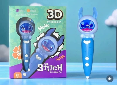 Ручка Stitch для дітей — набір для 3D малювання, трафарети, пластик у комплекті