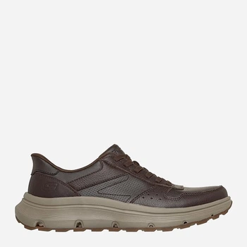 Sneakersy męskie skórzane Skechers Garza Ultra Tyrell 205867 CHOC 41 Brązowe (199703673809)