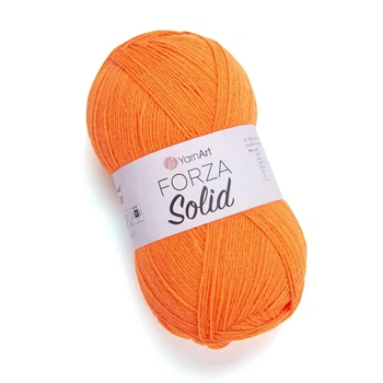 Пряжа шкарпеткова YarnArt Forza Solid напіввовняна помаранчева №4643 (10284643)
