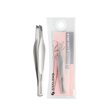 Пинцет для бровей Staleks Beauty & Care скошенный TBC-30/3
