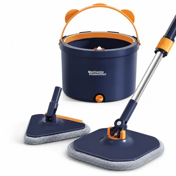 Швабра HoMettler Clean And Dirty Separation 4 насадки Blue