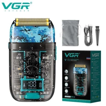 Аккумуляторный шейвер VGR V-352 с LED дисплеем и двойной сеткой