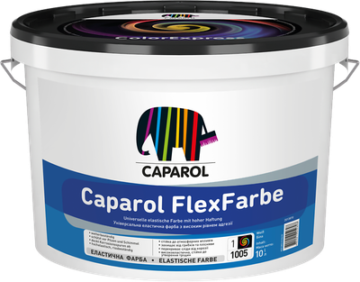 Універсальна гумова атмосферостійка фарба Caparol FlexFarbe В3 мат 9,4 л безбарвна