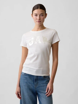 Футболка хлопковая длинная женская GAP 398317631 2XL Белая (1159862922)