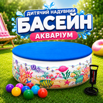 Детский надувной бассейн Intex 58480-3 «Аквариум»