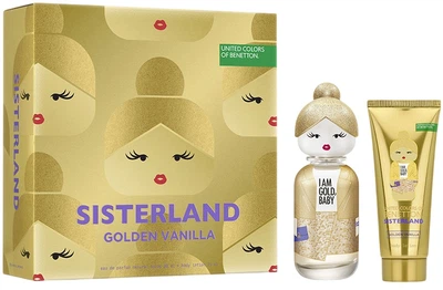Zestaw damski United Colors of Benetton Sisterland Golden Vanilla Woda perfumowana 80 ml + Balsam do ciała 75 ml (8433982025716)