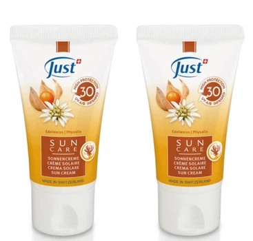 Солнцезащитный крем JUST SPF 30 Эдельвейс/Физалис, 2 x 30 мл