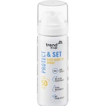 Солнцезащитный спрей поверх макияжа SPF50 trend! Sonnenschutzspray Protect & Set Over Make-up Spray