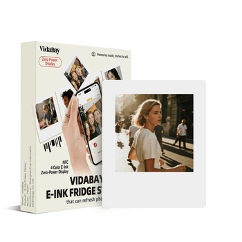 Фоторамка-магнит VidaBay FridgeMagnet с экраном E‑Paper загрузка фото через NFC White (6979981540000)