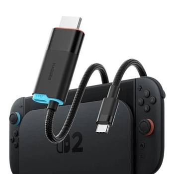 Док-станция Hagibis Switch2 TV Mode Cable for Switch1&2 / ROG Ally / Steam Deck HDR 4K@60Hz Black (TCH10)