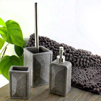 Комплект аксесуарів для ваної кімнати Trento Dark Gray 15959