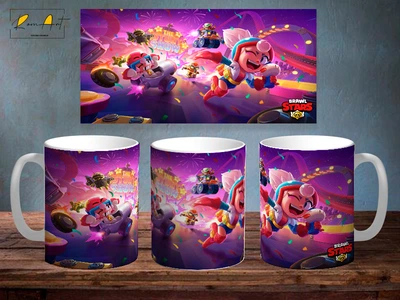 Чашка з принтом «Brawl stars - 3» 330 мл Біла