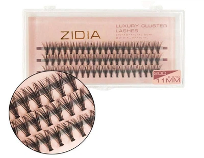 Вії накладні пучкові Zidia Cluster Lashes 20D C 0.10 (3 лєнти, розмір 11 мм)
