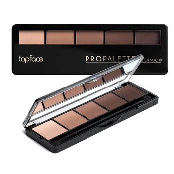 Палетка теней для век Topface Pro Palette Eyeshadow из 5 оттенков 019 Бежево-коричневые 8 г
