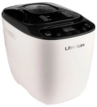 Хлебопечь Liberton lbm-6304, White/Black, 600 Вт, 12 программ, 1 тестомисс, 1 крюк, выпечка 700/900г, смотровое окно, поддержка температуры, отсрочка старта