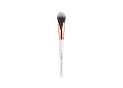 Плоская кисточка для тональной основы Topface Flat Foundation Brush F07 с плотным синтетическим ворсом Бело-золотой
