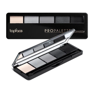 Палетка теней для век Topface Pro Palette Eyeshadow из 5 оттенков 014 Графитово-черные 8 г