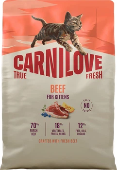Сухий корм для кошенят Carnilove True Fresh Beef Kitten яловичина 2 кг (8595602582310)