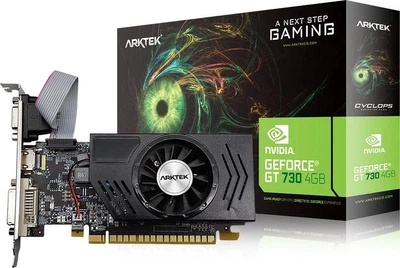 ВИДЕОКАРТА ARKTEK GT730 4GB GDDR3 128BIT HDMI, DVI, VGA PCI-E LOW PROFILE AKN730D3S4GL1