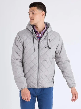 Куртка демисезонная с капюшоном мужская U.S. Polo Assn 917179091 2XL Серая (1159863102)