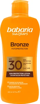 Лосьон Babaria для тела для загара с бронзирующим эффектом SPF 30 200 мл (8410412520546)